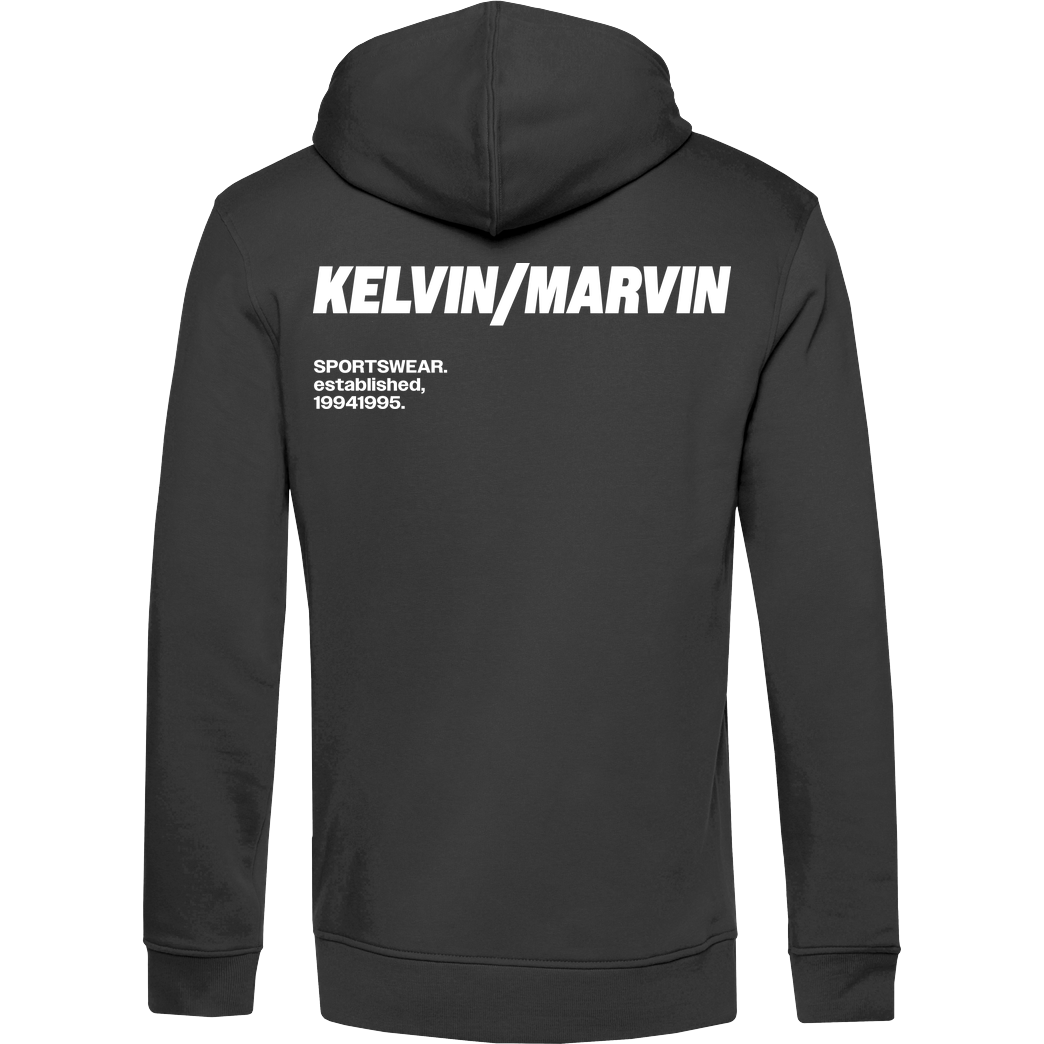 Kelvin und Marvin Kelvin und Marvin - Fäuste Back Hoodie Sweatshirt B&C HOODED INSPIRE - black