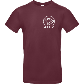 Kelvin und Marvin - Glocke Aktiv T-Shirt B&C EXACT 190 - Burgundy