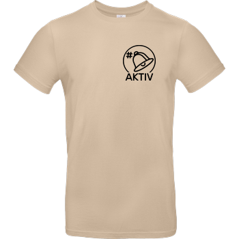Kelvin und Marvin - Glocke Aktiv T-Shirt B&C EXACT 190 - Sand